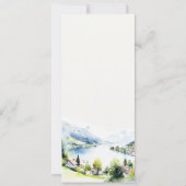 Lungern Schweiz Landschaft Hochzeits-Menükarte Einladung (Rückseite)