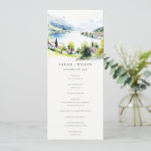 Lungern Schweiz Landschaft Hochzeitsprogramm Einladung (Stehend Vorderseite)
