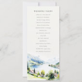 Lungern Schweiz Landschaft Hochzeitsprogramm Einladung (Rückseite)