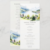 Lungern Schweiz Landschaft Hochzeitsprogramm Einladung (Vorne/Hinten)