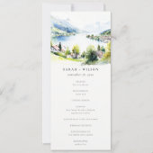 Lungern Schweiz Landschaft Hochzeitsprogramm Einladung (Vorderseite)