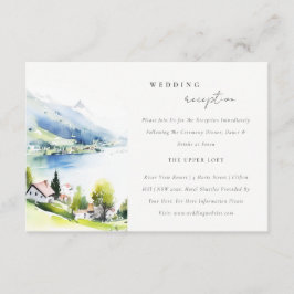 Lungern Switzerland Landscape Wedding Reception Begleitkarte