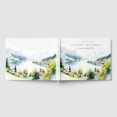 Lungern Switzerland Watercolor Landscape Wedding Gästebuch (Voll)