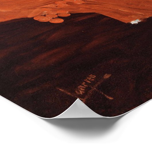 Lungren im Café Malerei Poster (Ecke)