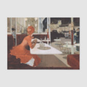 Lungren im Café Malerei Seidenpapier (Vorderseite)