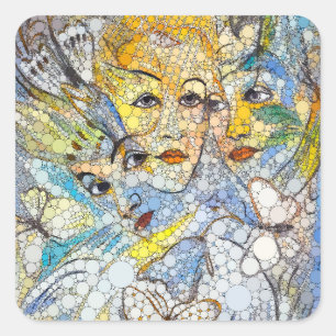 Lunis, Unendlichkeit Punkte nach Francis Picabia Quadratischer Aufkleber