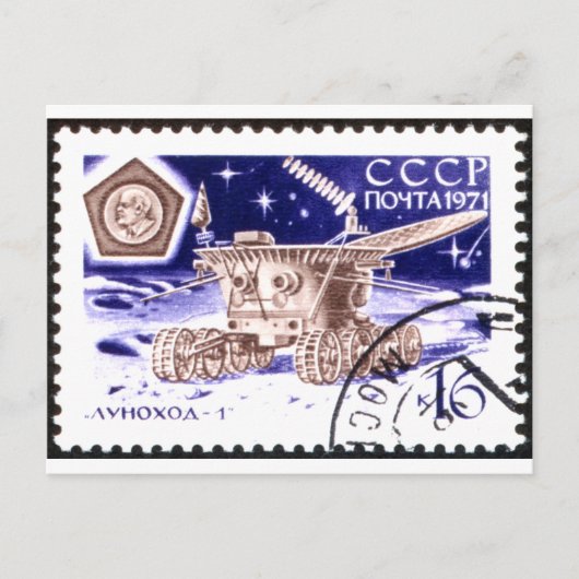 Lunokhod-1 Russian Space Robot Postkarte (Vorderseite)