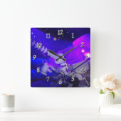 Lunokhod Quadratische Wanduhr (Zuhause)