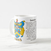 Lunsford Familien-Wappen Kaffeetasse (Vorderseite Links)