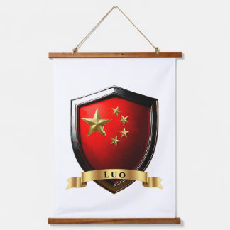 Luo China National Heritage Schild Wandteppich Mit Holzrahmen