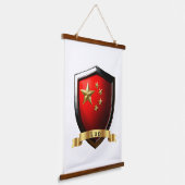 Luo China National Heritage Shield Wandteppich Mit Holzrahmen (Gewinkelt)