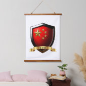 Luo China National Heritage Shield Wandteppich Mit Holzrahmen (Schlafzimmer)