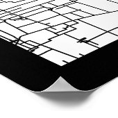 Luohe China Stadtplan Poster (Ecke)