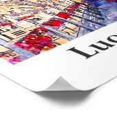 Luoyang Henan China Reisen Wasserfarben Handgezeic Poster (Ecke)