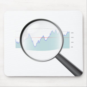 Lupe auf Börse Mousepad