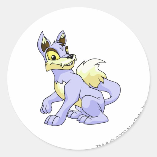 Lupe Blue Runder Aufkleber (Vorderseite)