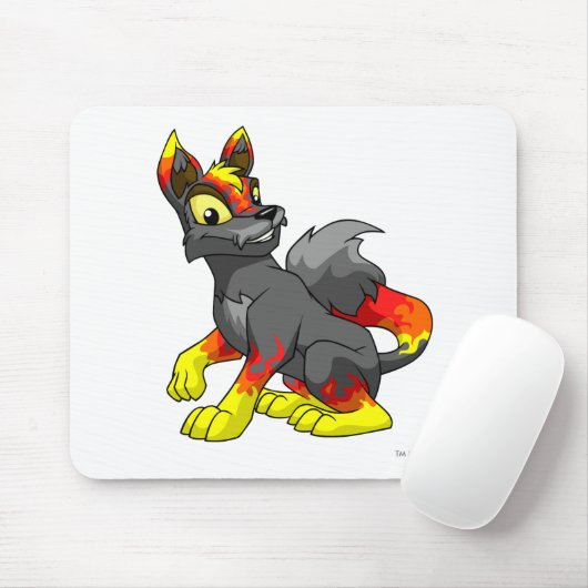 Lupe Feuer Mousepad (Mit Mouse)