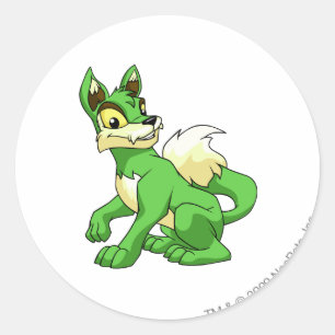 Lupe Green Runder Aufkleber