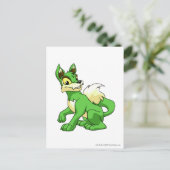 Lupe Grün Postkarte (Stehend Vorderseite)