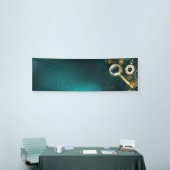 Lupe im Steampunk-Stil Banner (Messeveranstaltung)