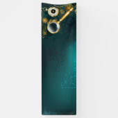 Lupe im Steampunk-Stil Banner (Vertikal)