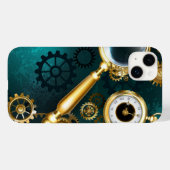 Lupe im Steampunk-Stil Case-Mate iPhone Hülle (Rückseite (Horizontal))