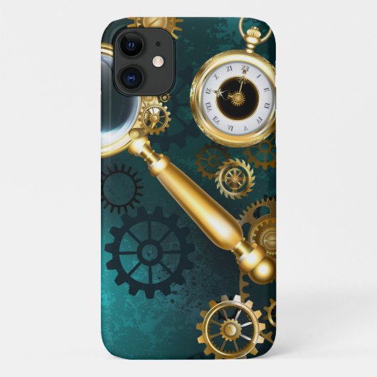 Lupe im Steampunk-Stil Case-Mate iPhone Hülle (Rückseite)