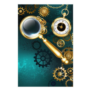 Lupe im Steampunk-Stil Fotodruck