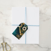 Lupe im Steampunk-Stil Geschenkanhänger (Mit Garn)
