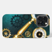 Lupe im Steampunk-Stil iPhone Hülle (Rückseite (Horizontal))