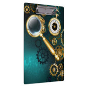 Lupe im Steampunk-Stil Klemmbrett (Rechts)