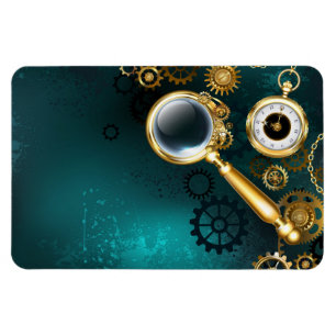 Lupe im Steampunk-Stil Magnet