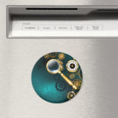 Lupe im Steampunk-Stil Magnet (In Situ (Geschirrspüler))