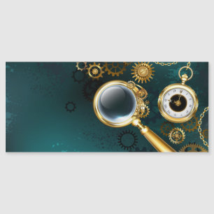 Lupe im Steampunk-Stil Magnetkarte