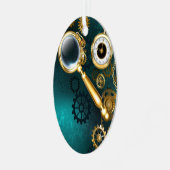 Lupe im Steampunk-Stil Ornament Aus Metall (Vorderseite links)