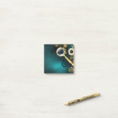 Lupe im Steampunk-Stil Post-it Klebezettel (Auf Schreibtisch)