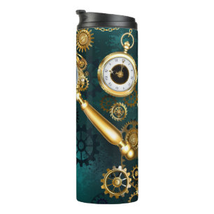 Lupe im Steampunk-Stil Thermosbecher