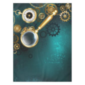 Lupe im Steampunk-Stil Tischdecke (Vorderseite)