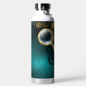 Lupe im Steampunk-Stil Trinkflasche (links)