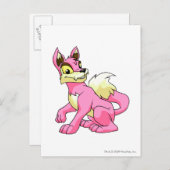 Lupe Pink Postkarte (Vorne/Hinten)