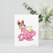 Lupe Pink Postkarte (Stehend Vorderseite)