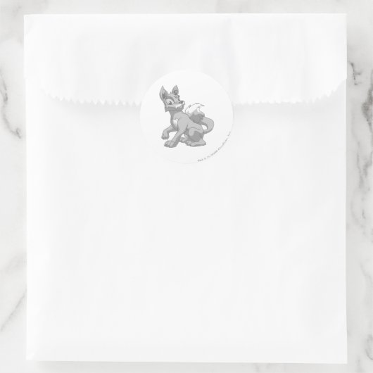 Lupe Silver Runder Aufkleber (Tasche)