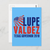 Lupe Valdez für Gouverneur von Texas 2018 Postkarte (Vorne/Hinten)
