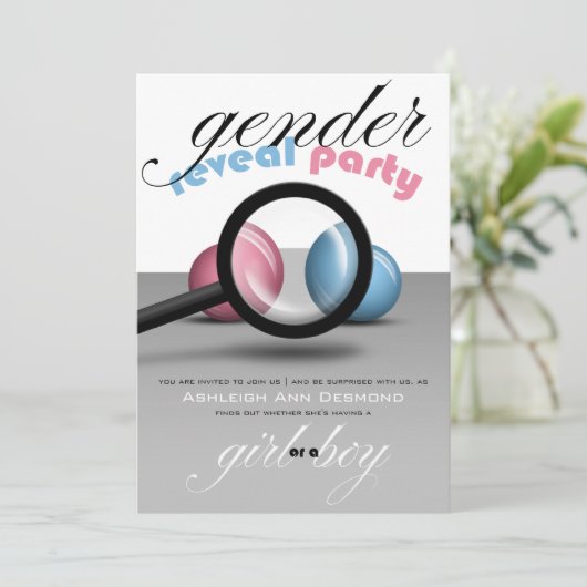 Lupen-Marmor-Geschlecht decken Party auf Einladung (Stehend Vorderseite)