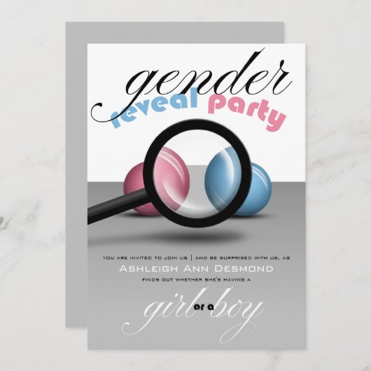 Lupen-Marmor-Geschlecht decken Party auf Einladung (Vorne/Hinten)