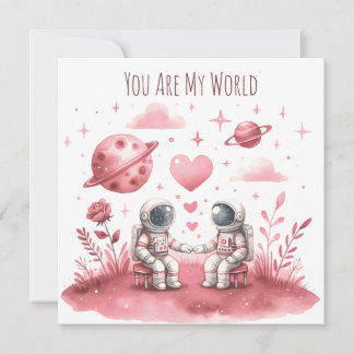 Lupercalia Astronaut Weltraum Liebe Valentinstag Feiertagskarte