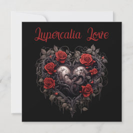 Lupercalia Black Thorns & Roses Heart Valentine's Feiertagskarte