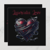 Lupercalia Black Threads Heart Valentine's Feiertagskarte (Vorne/Hinten)