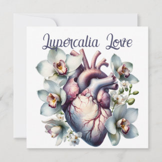 Lupercalia Liebe Gothic Anatomisches Herz Blumen Feiertagskarte