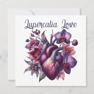 Lupercalia-Liebe-Gotisches-Anatomisches-Herz-Blume Feiertagskarte